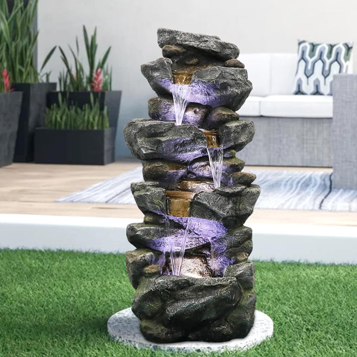 Maturi Springbrunnen mit LEDBeleuchtung Wayfair.de